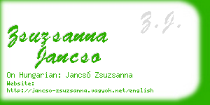 zsuzsanna jancso business card